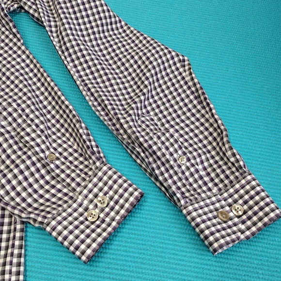 Van Heusen Men's Plaid Button up Shirt Size LT (16 1/2 - 17) - Picture 6 of 8